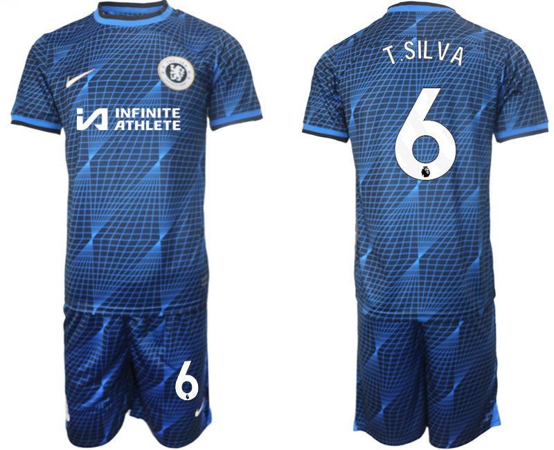 Men 2023-2024 Club Chelsea away blue #6 Soccer Jersey